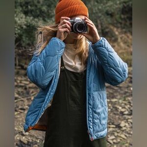 Women's Blue Quilted Jacket